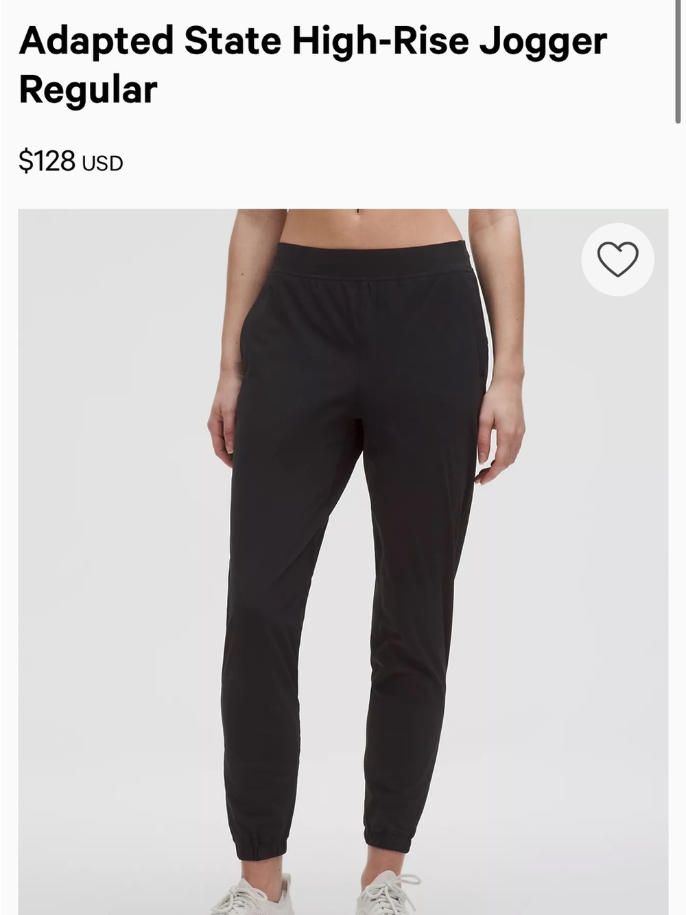 Lululemon Adapted State High-Rise Jogger — Black